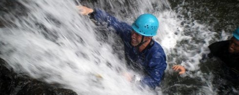 Ghyll Scrambling at Stickle Ghyll, Cumbria